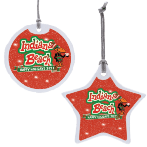 2021 INDIANA BEACH LIMITED EDITION CERAMIC CHRISTMAS ORNAMENT- Choose your style!